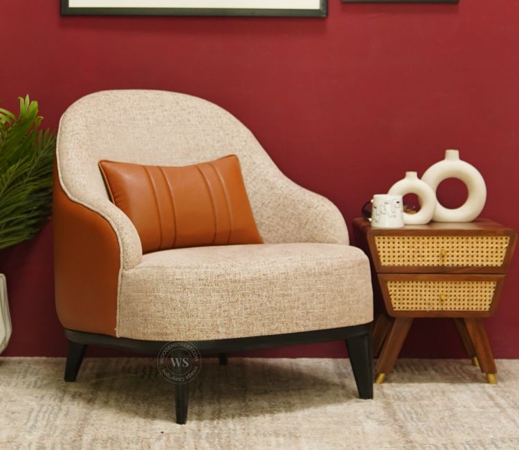 Lounge Chairs for Living Room - Blair Arm Chair (Ginger bread)