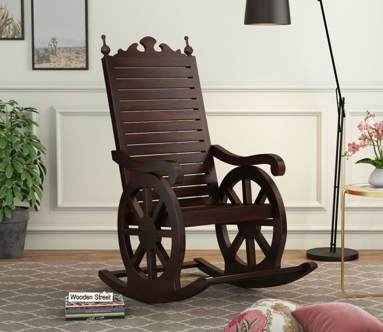 Silvio Rocking Chair (Walnut Finish)