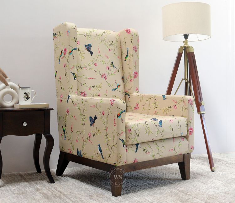 Accent Chairs For Living Room - Joan Lounge Chair (Cotton, Cream Robins)