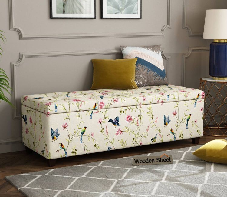 Camy Bench With Storage (Cream Robins)
