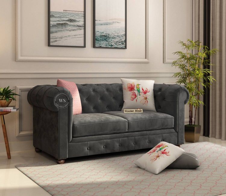 Chesterfield Loveseat Tufted Design, best sofa design for drawing room