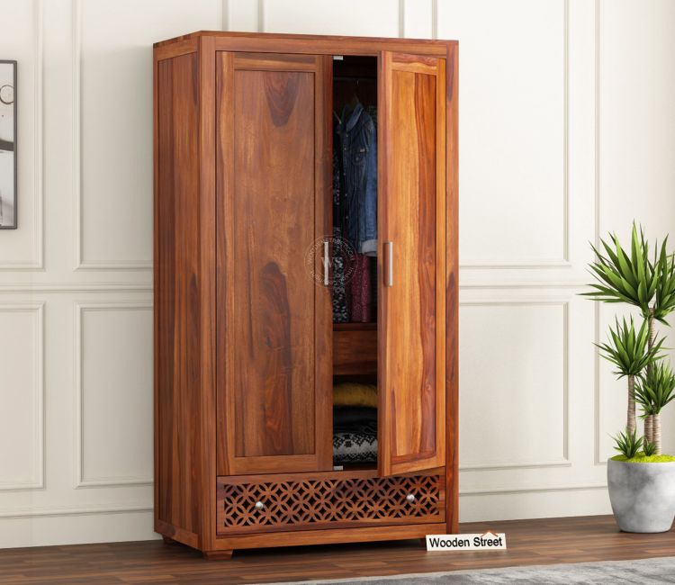 Shop Cambrey Sheesham Wood Double Door Wardrobe Online – Premium Sheesham Wardrobe