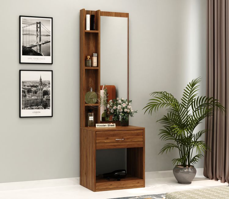 Orbit Dressing Table With Mirror  in Columbian Walnut Finish