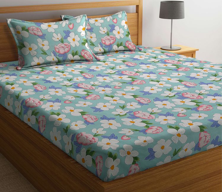 Shop Online Bed Sheet with Pillow Cover