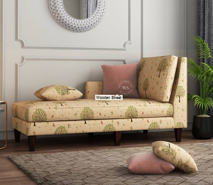 Bracus Chaise Lounge (Cotton, Beige Pomme)