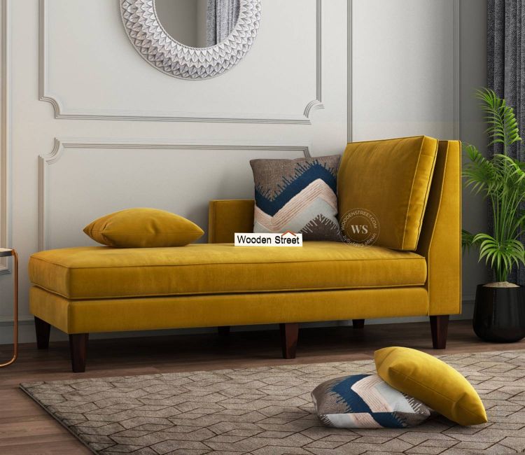 Bracus Chaise Lounge (Velvet, Chestnut Brown)