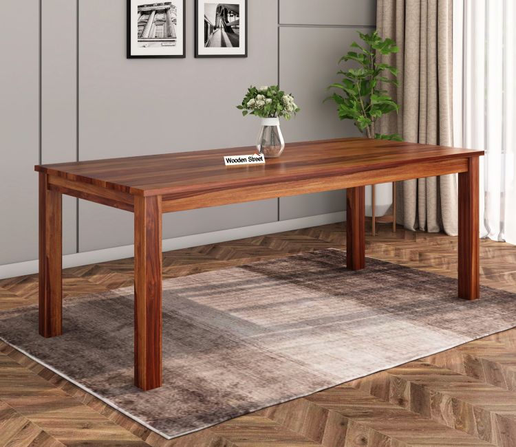Janet 8 Seater Dining Table (Honey Finish)