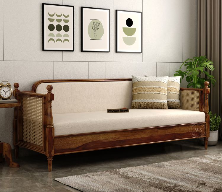 Dyuti Divan Bed with Mattress | sofa cum diwan bed from wooden street