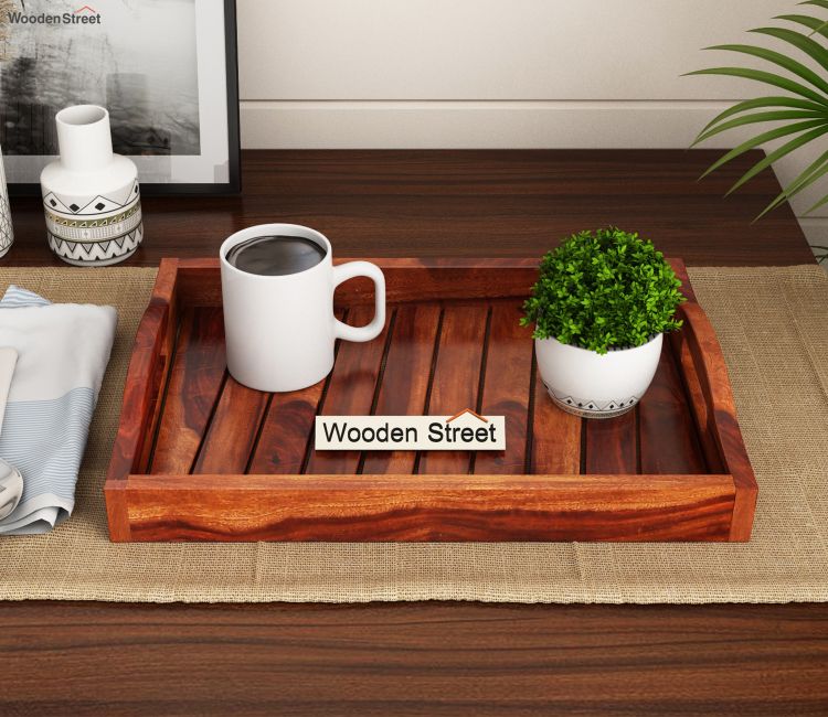 Ceno Wooden Tray tray for kitchen - platter trays | food serving tray Set Online in Delhi, Pune, Hyderabad | Serveware