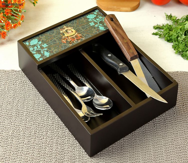 buy designer spoon stand for dining table online in india | cutlery holder