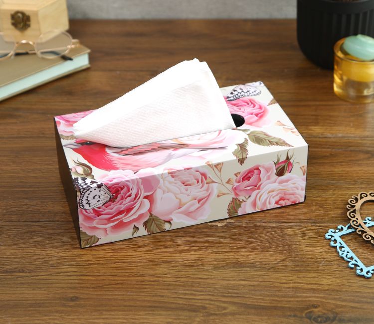 Kilim Wooden Tray With Storage