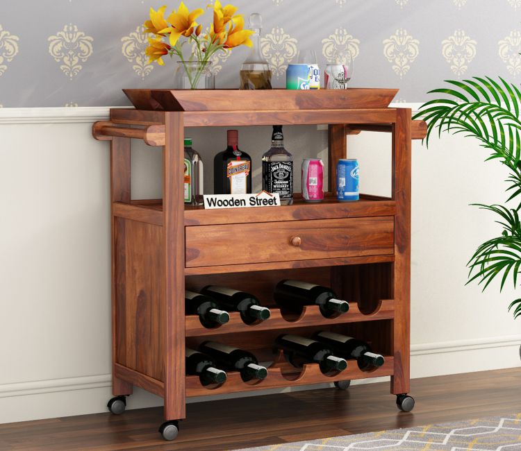 Woodenstreet online india furniture Bar Trolley