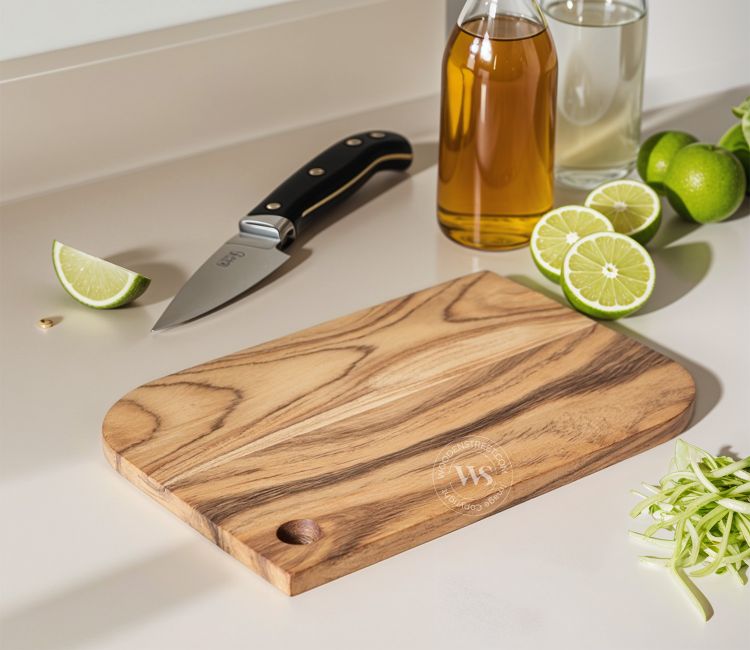 Alder Acacia Wood Handcrafted Non Slip Chopping Board For Kitchen