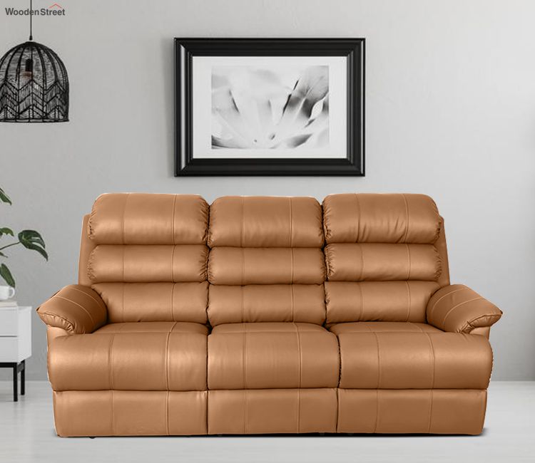 Valencia Three Seater Recliner Sofa (Clay Brown)