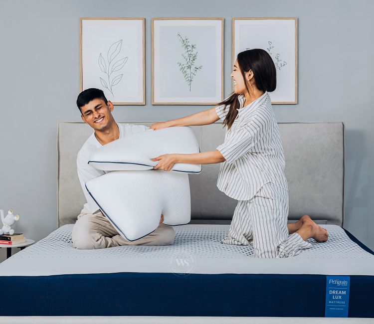 Buy Wooden Street Penguin dream lux memory foam 6 inch king size mattress with orthopedic support