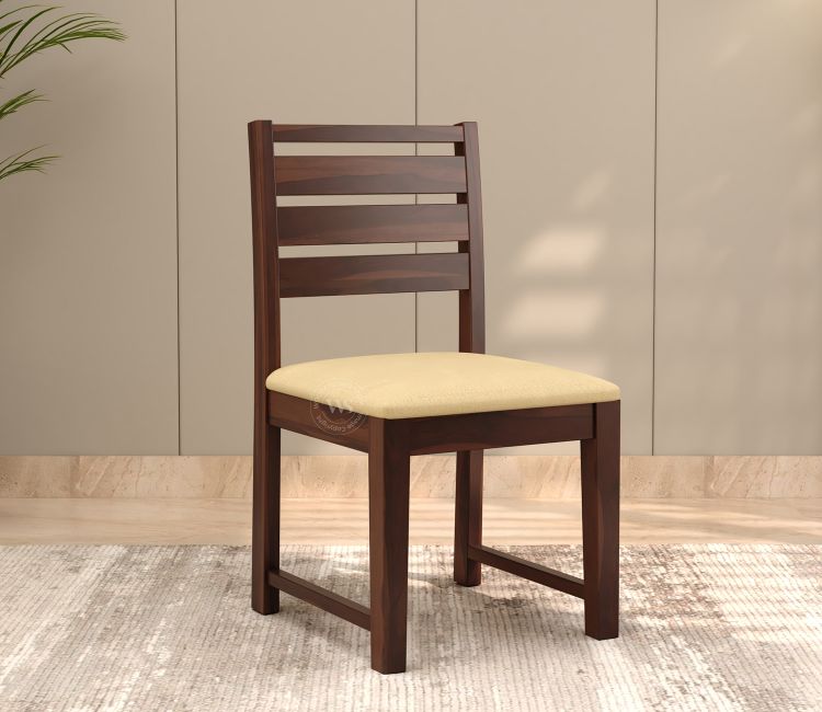 Dining Chairs Design Zampa Wood Dining Chair With Fabric In Walnut Finish
