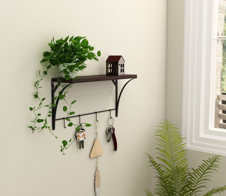 Hedwig Wooden Wall Mounted Shelf | buy wall shelf under ₹498