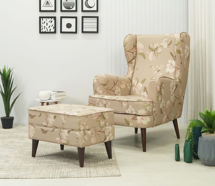 Claudia Lounge Chair (Cotton, Magnolia Beige)