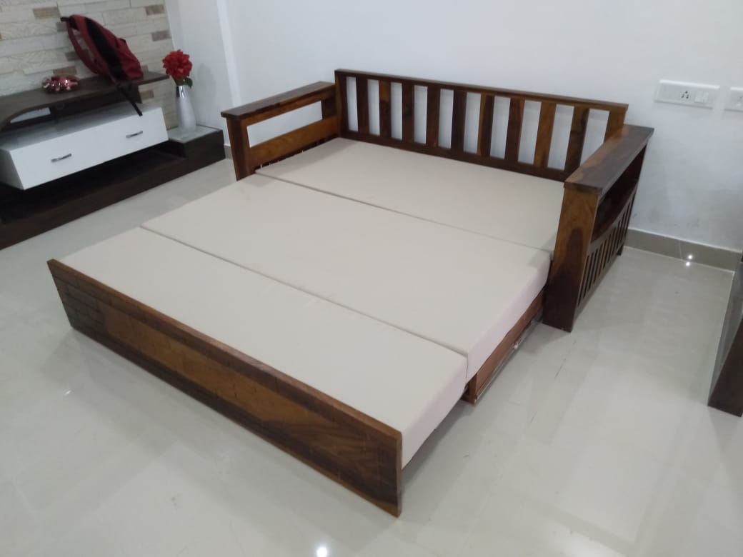sheesham wood sofa kam bed 