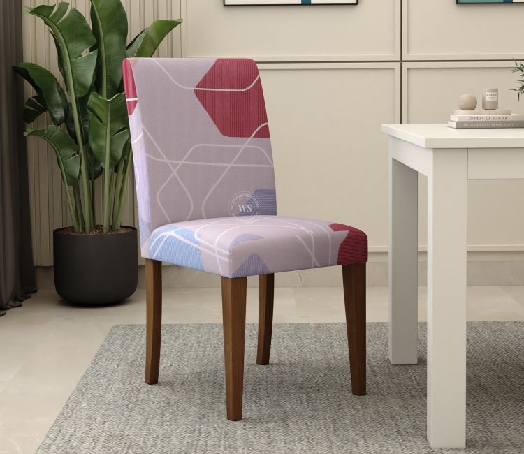 Elastic Dining Chair Covers Agnus Modern Abstract Printed Polyester Spandex 1 Piece Chair Cover in Multi Colour