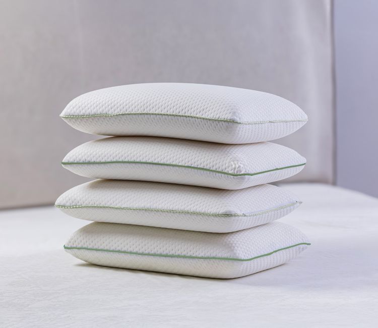 Lunamist Ultra Comfort Latex Pincore Bounce Back Pillow For Neck And Shoulder Pain Relief With Removable Cover (Medium, White, Set of 4)