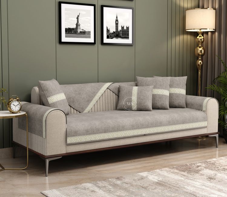 Buy polyester sofa protector set online in hyderabad, mumbai | luxury couch covers