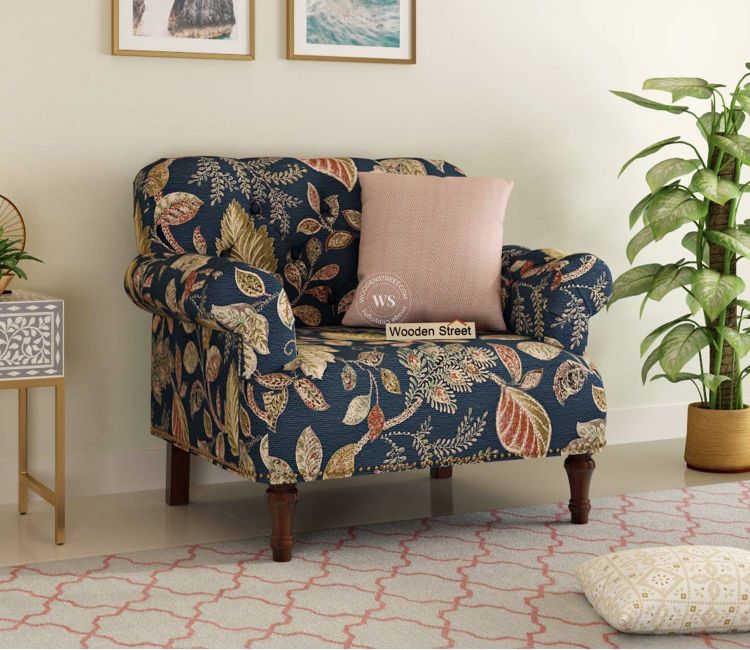 Parker 1 Seater Sofa (Fabric, Dusky Leaf) Parker 1 Seater Sofa (Fabric, Dusky Leaf)