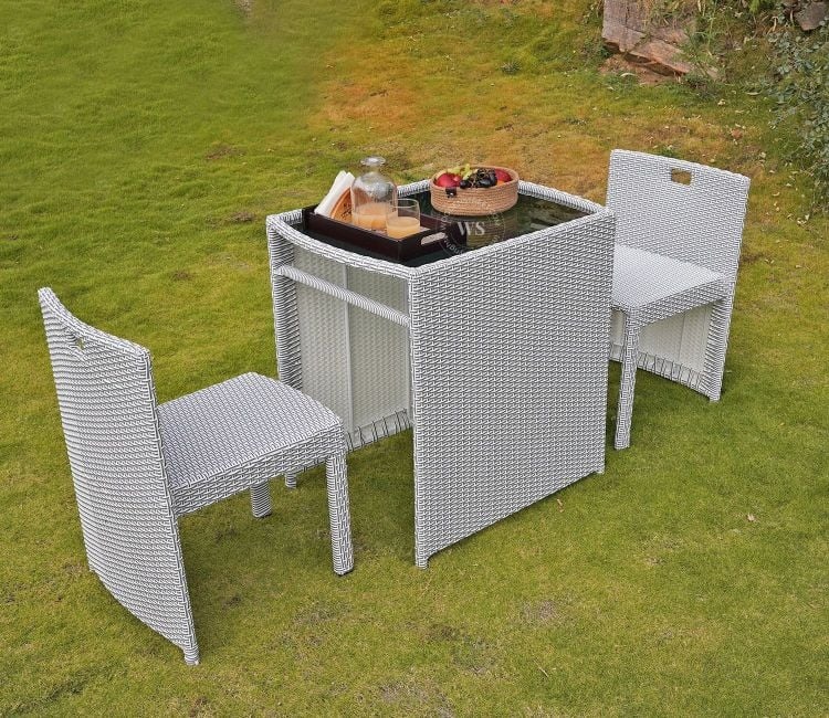 Woodenstreet Crossica Compact 2 Seater Outdoor Set for every Home