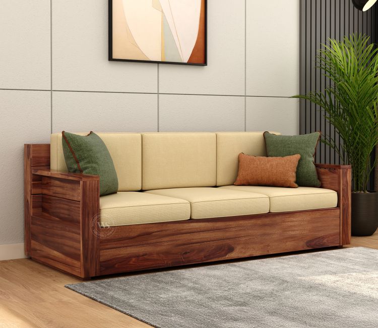 3 seater sofa set price low in india, 3+1+1 wooden sofa | wooden sofa set designs indian style