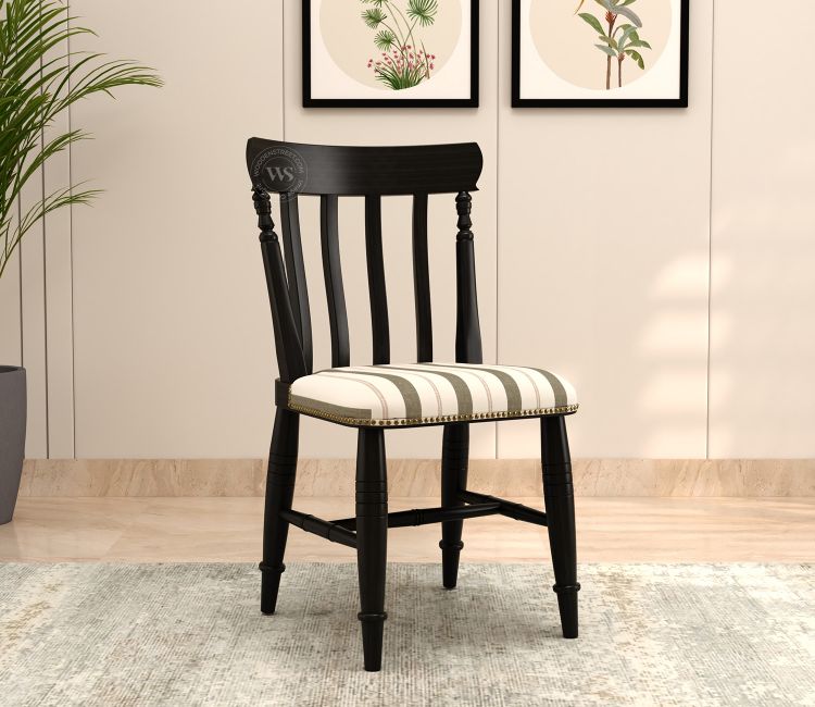Misha Mango Wood Dining Chair (Black Finish)
