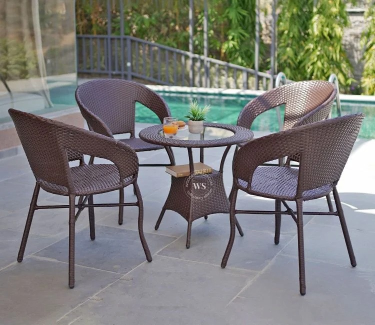 Brown Milano 4 Seater Outdoor Set