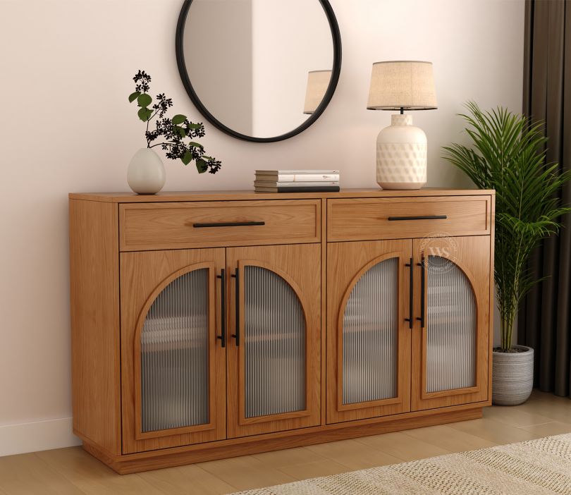 Nyrah Ash Wood Cabinet (Natural Finish)