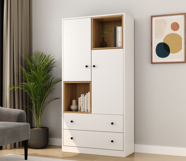Twain Modern Bookshelf | wooden rack for books from wooden street
