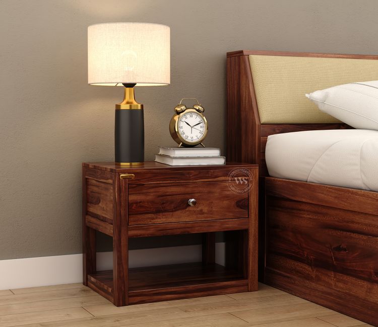 Shop Walken bedside table with open shelf for bed – online India