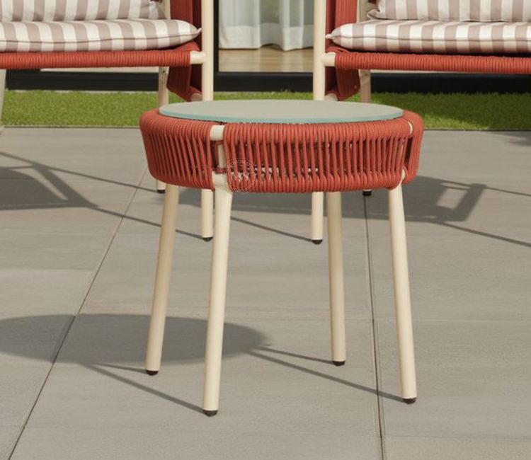 Corsica Outdoor Garden Table (Brick Red)