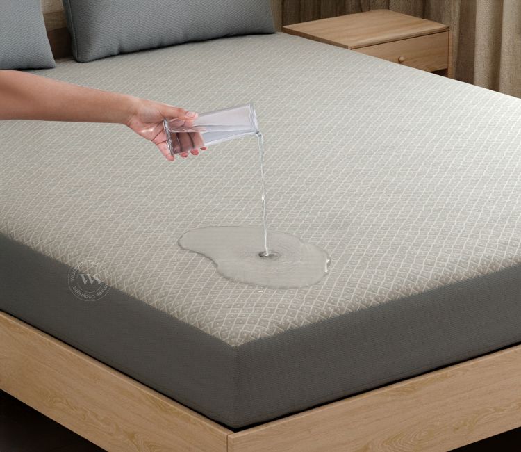Matrix Ultra Soft Melange Cotton Breathable Hypoallergenic Waterproof Mattress Protector (King Size, Grey, 72 x 72)