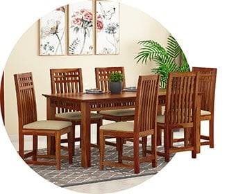 Woodenstreet india 6 Seater Dining Table Sets