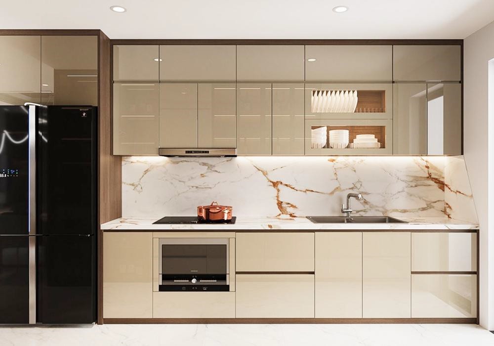 Lustro Straight Kitchen Design - Wooden street