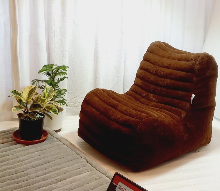 Fur Bean Bag - Stripes Fur XXXL Bean Bag Chairs For Adults Couch Sofa Online at Best price