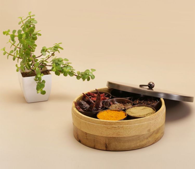 buy wooden spice box online india low price, delhi, pune, hyderabad